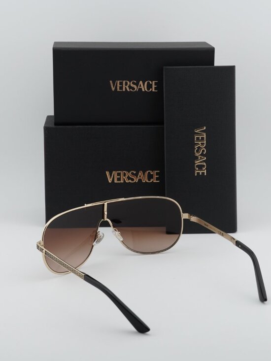 Versace VE2293 1252/13 Square Sunglasses – Gold/Brown Gradient main image 6